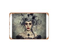Zuhhgii Poster vintage en métal - Plaque en métal avec visage de poupée Gayle Berry 30,5 x 20,3 cm pour décoration murale de bar, café, garage, cave d'homme