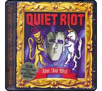 Zuhhgii Quiet Riot - Plaque en métal vintage avec inscription « Alive And Well » - Décoration murale vintage - Pour salle de bain, piscine, bar, salle de bain, cour, garage, pub - 30,5 x 30,5 cm