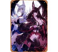 Zuhhgii The Classic Arcade Video Game Poster en métal Akagi et Kaga Azur Lane Décoration murale 20,3 x 30,5 cm