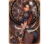 Zuhhgii The Classic Arcade Video Game Poster en métal Art Nouveau ChunLi Nouveau Style Décoration murale Plaque en étain 20,3 x 30,5 cm