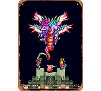 Zuhhgii The Classic Arcade Video Game Poster en métal Plaque en métal Mana Beast Secret of Mana Pixel Décoration murale 20,3 x 30,5 cm