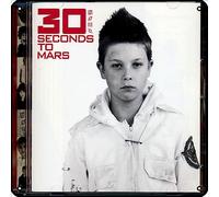 Zuhhgii Thirty Seconds To Mars - Thirty Seconds To Mars - Plaque en métal vintage - Décoration murale - Pour salle de bain, piscine, bar, salle de bain, cour, garage, pub - 30,5 x 30,5 cm