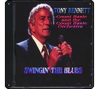 Zuhhgii Tony Bennett, Count Basie & The Count Basie Orchestra - Swingin' The Blues - Plaque en métal vintage musique rock pour salle de gym, piscine, bar, salle de bain, cour, garage, pub