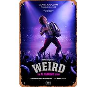 Zuhhgii Weird The Al Yankovic Story (Daniel Radcliffe, Evan Rachel Wood) Affiche de film cinéma théâtre vintage en métal pour maison, bar, pub, garage - 20,3 x 30,5 cm