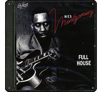 Zuhhgii Wes Montgomery - Panneau en métal vintage avec inscription « Full House » - Décoration murale avec inscription « Man Cave » - Pour salle de bain, piscine, bar, salle de bain, cour, garage, pub