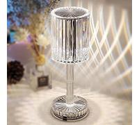 ZUICC Diamond Table Lamp Crystal Touch Control Color Changing Light, lampe de table d'atmosphère à télécommande tactile multicolore, charge USB, Lampe De Chevet en Diamant Acrylique