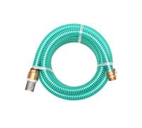 vidaXL Tuyau d'aspiration avec raccords en laiton 10 m 25 mm Vert