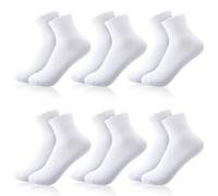 Zuimei 6 Pair Girls Lace Socks,White Cotton Frilly Ankle Socks for Kids Sweat Absorbent,Comfortable&Breathable Everyday for School,Parties and Dressing Up(4-7 Years Kids)