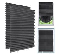 Zuimei Lot de 2 stores occultants temporaires à coller sans perçage, pour maison, chambre à coucher, cuisine, salle de bain, faciles à installer avec clips - 150 x 60 cm, UACOOKL3804