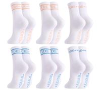 Zuimei Lot de 6 paires de chaussettes de mariée en coton Blanc