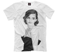 ZUINBU Emma Watson New Mens T Shirt Famouse People Emma Watson 271980 Size M
