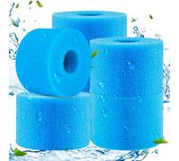 Zuipwpt 6PCS Éponge Filtrante Type S1,Mousse pour Filtre Piscine,Cartouche Filtres en Mousse Réutilisables et Lavables,Filtre en Mousse pour Spa,Piscine