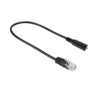 ZUJIABAO Adaptateur RJ9 vers 3,5 mm pour casques PC/téléphone sans bruit et résistant aux enchevêtrements de câble pour bureau/maison