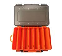 ZUJIABAO Boîte de rangement double face pour matériel de pêche avec plusieurs compartiments de rangement pour calamars et étui visible