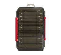 ZUJIABAO Boîte de rangement double face pour matériel de pêche avec plusieurs compartiments de rangement pour calamars et étui visible