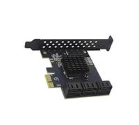 ZUJIABAO Carte d'extension PCIE 1X/4X GEN3 vers SATA3.0 pleine vitesse 6 ports 6 Gbps transfert disque dur d'extension RTL9100VB Chip III PCIE carte