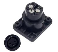 ZUJIABAO Connecteur XLR à 3 broches - Support de panneau de terminal droit - Verrouillage sécurisé - Coque en alliage ABS pour un environnement bruyant - Installation rapide - Engrenage XLR Studio
