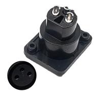 ZUJIABAO Connecteur XLR à 3 broches - Support de panneau de terminal droit - Verrouillage sécurisé - Coque en alliage ABS pour un environnement bruyant - Installation rapide - Engrenage XLR Studio