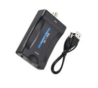 ZUJIABAO Convertisseur d'interfaces BNC vers multimédia de sortie 1080p pour vidéo analogique à partir de caméras de vidéosurveillance et magnétoscopes avec cordon d'alimentation USB Câble