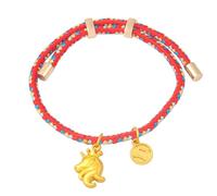 ZUJIABAO Cordon tressé inspiré de l'année du cheval orné d'une breloque de cheval ludique pour porter chance, bijou tendance, taille unique, Comme décrit