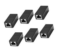 ZUJIABAO Coupleur RJ45 Gigabit Ethernet Extender, prend en charge les câbles Cat7/Cat6/Cat5, vitesse 1 Gbit/s pour réseau PC domestique Adaptateur femelle vers femelle