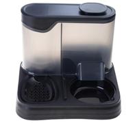 ZUJIABAO Ensemble de gamelles surélevées pour chats et chiens - Résistant aux fuites - Mangeoire amovible en métal - Design compact - Élégant et automatique - Pour chats et chiens
