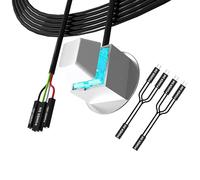 ZUJIABAO Extension d'alimentation PC en matériau ABS pour un démarrage rapide du bureau et un bouton d'alimentation externe durable