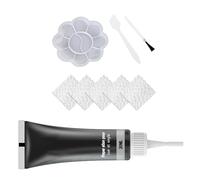 ZUJIABAO Kit de réparation pour cuir avec accessoires de couleur crème gel pour canapé et veste, réparation professionnelle avancée des marques de brûlure