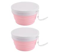 ZUJIABAO Lot de 2 bols pliables en silicone de 950 ml pour économiser de l'espace - Pour la maison, la cuisine, le camping, les voyages, l'extérieur - Bol avec couvercle