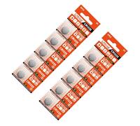 ZUJIABAO Lot de 2 piles bouton CR1225 3 V pour gadgets ménagers tels que les alarmes, podomètres, et lumière LED stable