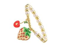 ZUJIABAO Perles délicates en forme de fruits confortables et élastiques pour poignet - Texture cuivre - Convient pour les chercheurs individuels - Perles élégantes, taille unique, Comme décrit