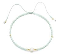 ZUJIABAO Perles extensibles faites à la main pour poignet - Texture élégante - Convient pour les femmes - Pour fête de mariage, usage quotidien - Perles de mariage élastiques, taille unique, Comme