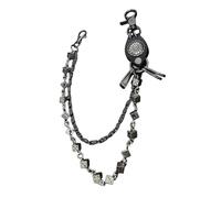 ZUJIABAO Punk Dices Link Trucker Rockers Bikers Homme Alliage Jean Chaîne Gothique Pantalon Chaîne Décoration pour Jeans et Pantalons Accessoire Gothique Tendance