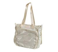 ZUJIABAO Sac à bandoulière moderne avec compartiment spacieux, résistant aux déchirures, sac à main à bandoulière, sac à main de bureau, joli sac de présentation pour badge, blanc, One Size