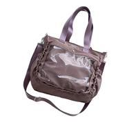 ZUJIABAO Sac à bandoulière moderne avec compartiment spacieux, résistant aux déchirures, sac à main à bandoulière, sac à main de bureau, joli sac de présentation pour badge, violet, One Size