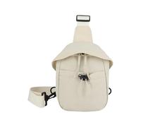 ZUJIABAO Sac à bandoulière unisexe moderne en nylon résistant à l'abrasion avec poches d'accès rapide et ceinture réglable pour le shopping Sac en nylon imperméable, blanc, One Size