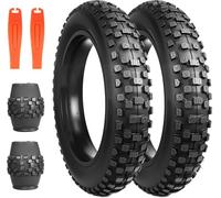 ZUKKA 2 PCS 20 pouces Pneus pour Vélo Électrique Robustes 20x4.0 Couvre-pneu 102-406 Pliables Pneus Fat Bike pour Vélo Électrique/VTT Neige, Noir