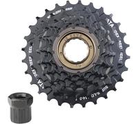 ZUKKA Bike Freewheel, Cassette de vélo à 6 Vitesses, pignon 14-28 Dents, pignon pour VTT, vélos de Route, vélos pliants, pièce de vélo VTT, Noir