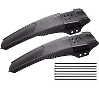 ZUKKA Ensemble de Garde-Boue de Vélo Avant et Arrière Universel par VTT MTB Vélo de Route à Libération Rapide Adapté aux Vélos 20-29 Pouces