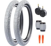 ZUKKA Lot de 2 pneus BMX 20 x 2,40 pouces (64-406) Plus 2 chambres à air 20 x 2,125/2,40 AV 48 mm pliables pour vélo d'enfant, VTT, BMX, vélo de banlieue freestyle