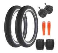 ZUKKA Lot de 2 pneus de vélo 16" 16 x 2,125-57-305 et 2 Chambres à air de 16" pour BMX, VTT, vélo d'enfant, Tricycle, Cruiser
