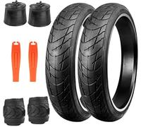 ZUKKA Lot de 2 pneus de vélo E Bike - 26 x 3.0 - 70-559 - Pliable et 2 chambres à air de 26" - 26 x 3,0 AV35 mm - Heavy Duty - Pour vélo électrique - Mountain Snow Bike (2 pneus et 2 chambres à air,