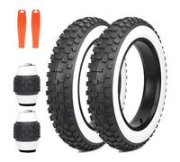 ZUKKA Lot de 2 pneus de vélo électrique 50,8 cm (20 pouces) Heavy Duty 20 x 4,0 enveloppe 102-406 - Pneus gros pliables pneus de vélo gros pour vélo électrique/VTT vélo de neige, blanc