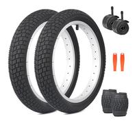 ZUKKA Lot de 2 pneus de vélo pliables 16" pour enfant - 16 x 2,125 - Gaine plus 2 chambres à air de 16" AV35 mm - Compatible avec les vélos de route et de ville - Pneus de vélo 16 x 1,75-2,125 et