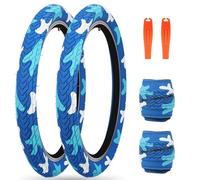 ZUKKA Lot de 2 pneus de vélo Pliables 20 x 2,35" 30 TPI 60-406 - Remplacement pour VTT, BMX, Freestyle Kids Bike Cruiser, vélo Pliant, Camo