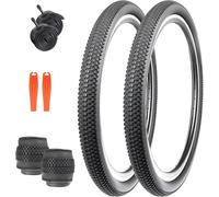 ZUKKA Lot de 2 pneus de vélo pliables 26 x 2,125 pouces 30 TPI 54-559 Plus Lot de 2 chambres à air de 66 cm pour vélo de route, VTT, vélo électrique, vélo tout-terrain