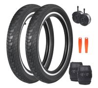 ZUKKA Lot de 2 pneus pliables 20/24/26/27,5 x 2,40 et 2 chambres à air de 20/24/26/27,5 pouces avec valve AV35 mm pour vélo d'enfant, VTT, vélo de banlieue MX Freestyle