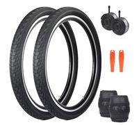 ZUKKA Lot de 2 pneus pliables de 26 pouces 26 x 2,20 pouces avec gaine 56-559 et 2 chambres à air de 26 pouces avec valve AV35 mm pour vélo d'enfant, VTT, VTT MX Freestyle, vélo de banlieue