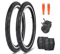 ZUKKA Pneu de vélo pliable 16 x 1 3/8" 37-349 Plus 2 chambres à air de 16" AV35 mm pour vélo pliant, vélo BMX