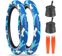 ZUKKA Pneus de Vélo Bleu 20 x 2,125 (54-406) - BMX avec Tubes pour Enfants, Pliants, 2 Packs